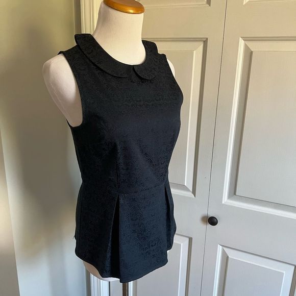 J.Crew Navy Blue Peplum Top - Picture 8 of 9